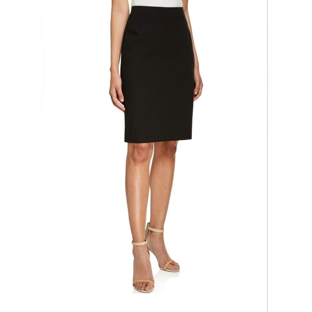 Kobi Halperin Pencil Skirt Women 10 Black Excellent Stretch Knee Length Office